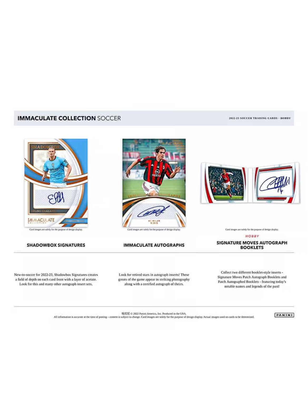 Panini IMMACULATE 2022-23 Soccer Hobby Box