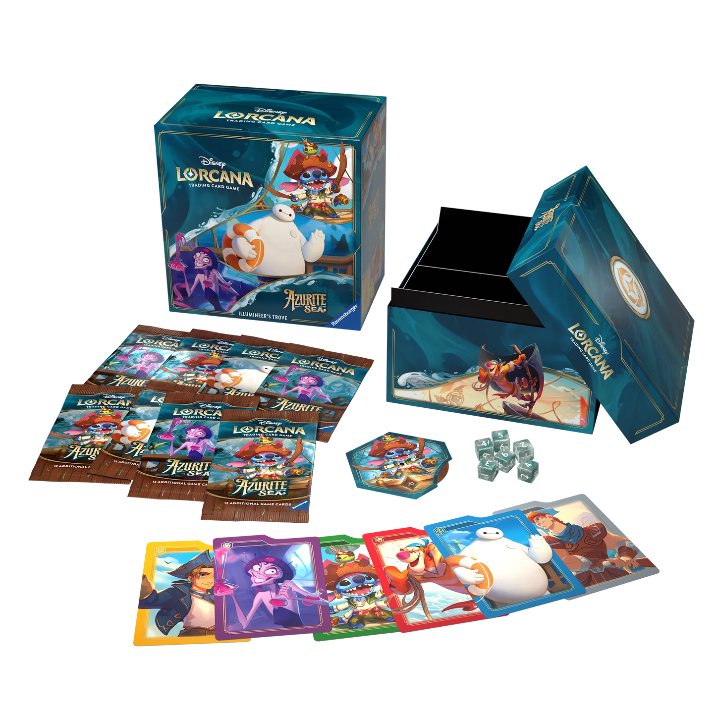 Azurite Sea Illumineers Trove Set Disney Lorcana Trading Card Game TCG Cards