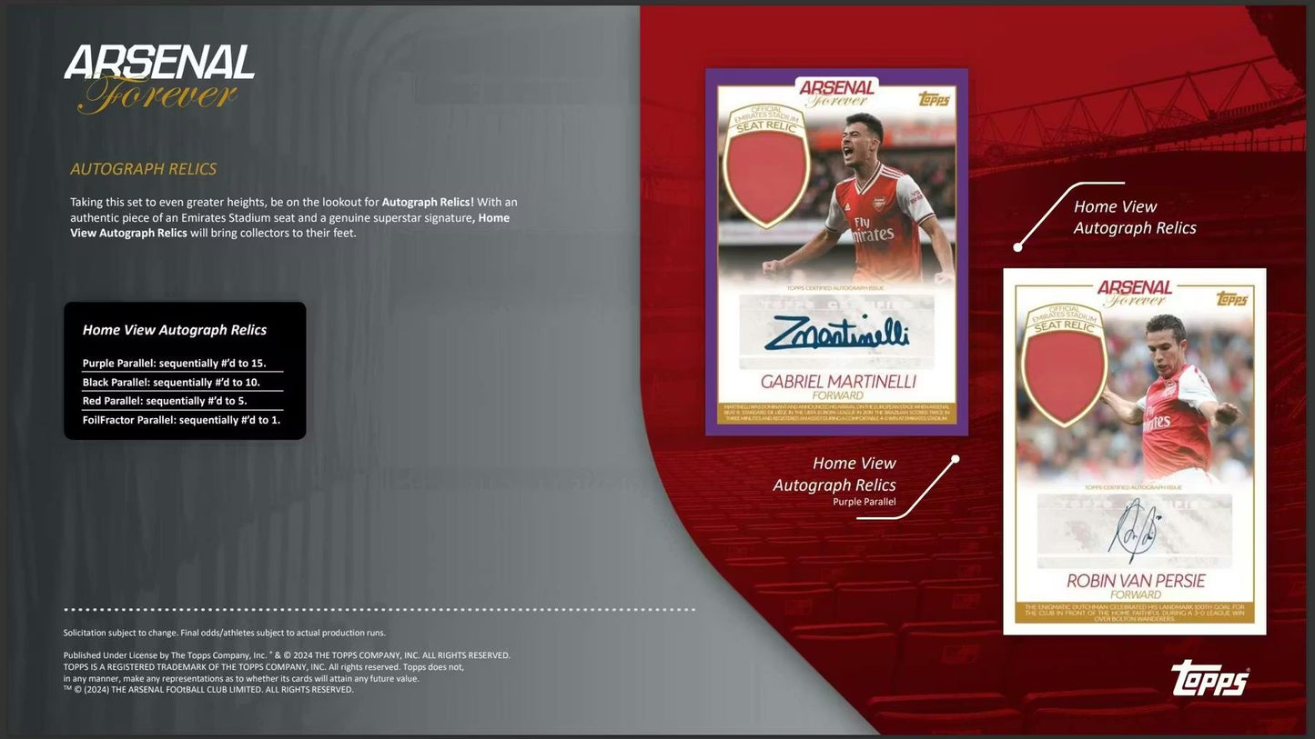 Topps 2023/24 Arsenal FC Forever Soccer Hobby Box