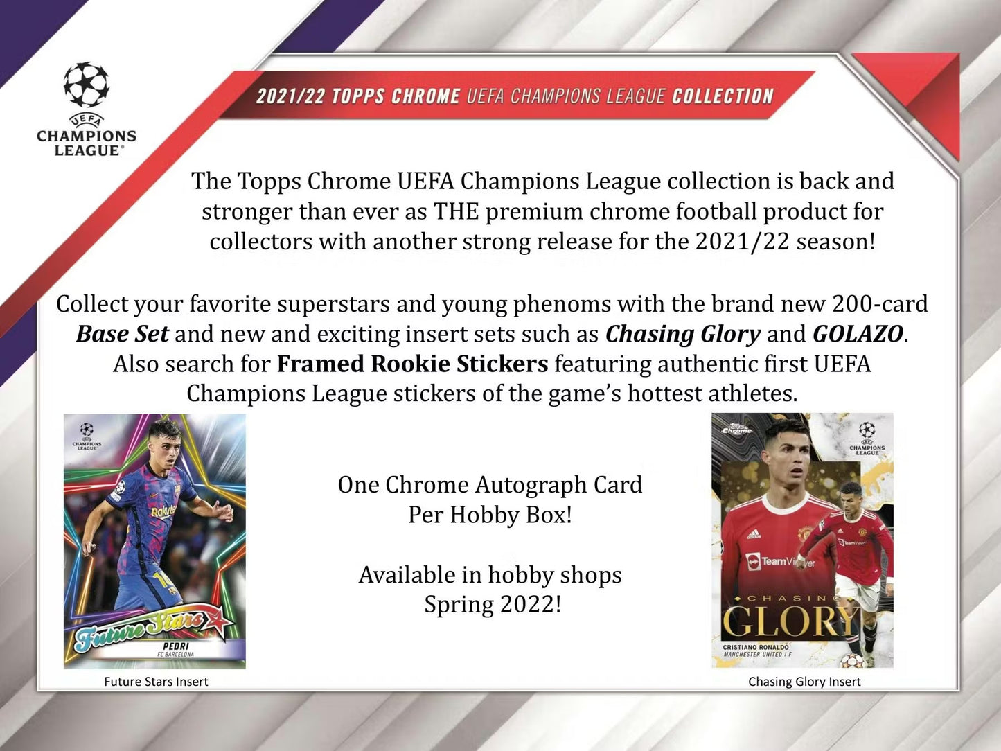 Topps Chrome UEFA Champions League 2021/22 Soccer Hobby Lite Box