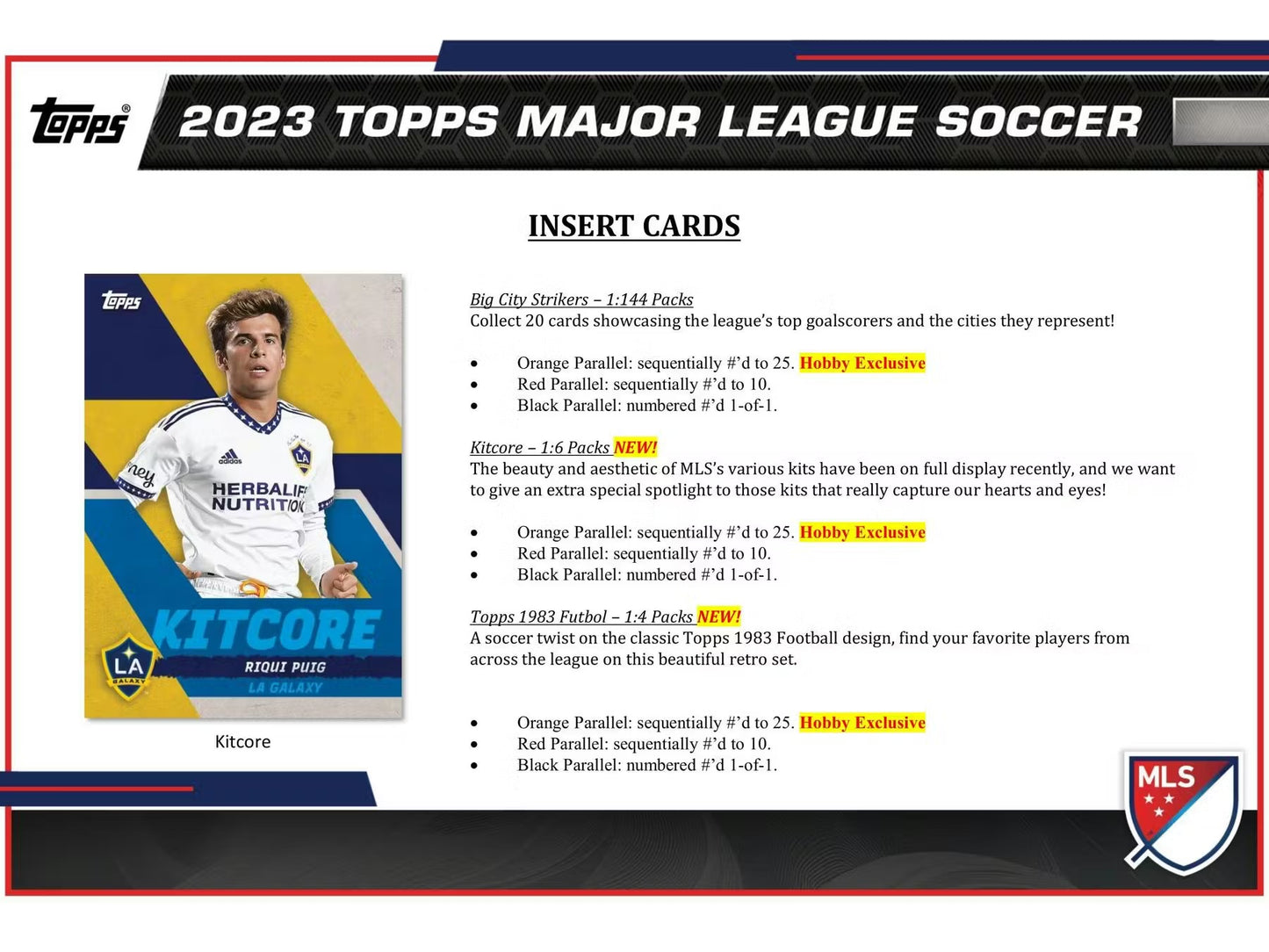 Topps 2023 MLS Major League Soccer Hobby Box