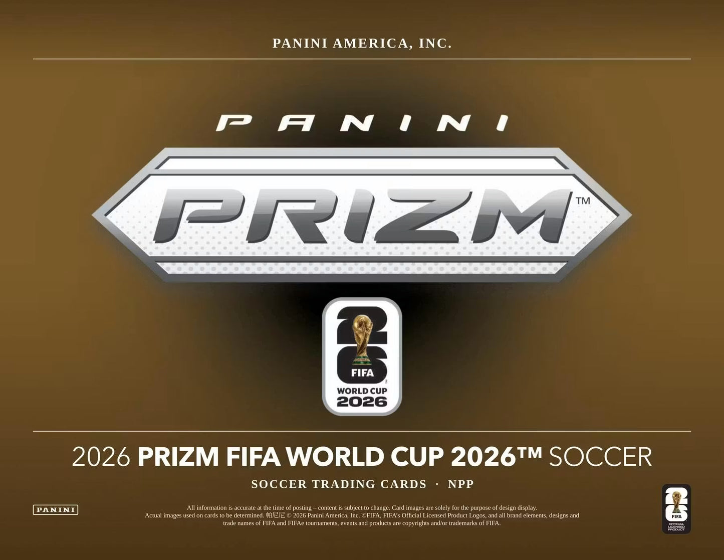 Panini Prizm 2026 FIFA World Cup Soccer Blaster Box (Yellow, Purple, Blue & White Prizms!