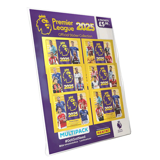 Panini 6 Sticker Packets Multipack, Football, Soccer, Sport, Premier League 2025