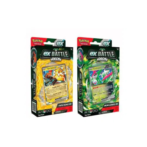 Pokemon TCG Tapu Koko EX & Iron Leaves EX Battle Deck Bundle - One of each pack
