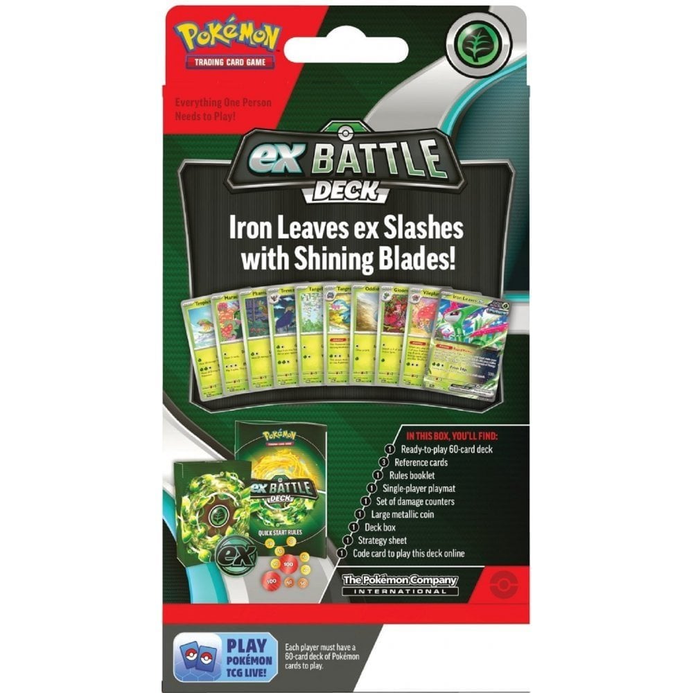 Pokemon TCG Tapu Koko EX & Iron Leaves EX Battle Deck Bundle - One of each pack