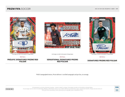 Panini Prizm 2025/26 FIFA Soccer Blaster Box (Pink & Orange Mosaics!)