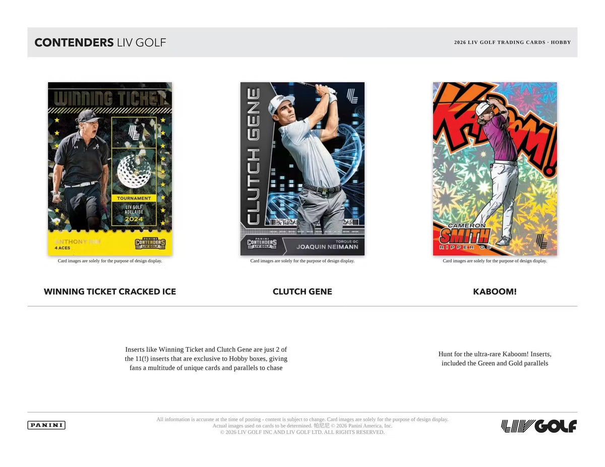 Panini Contenders 2026 LIV Golf Hobby Box