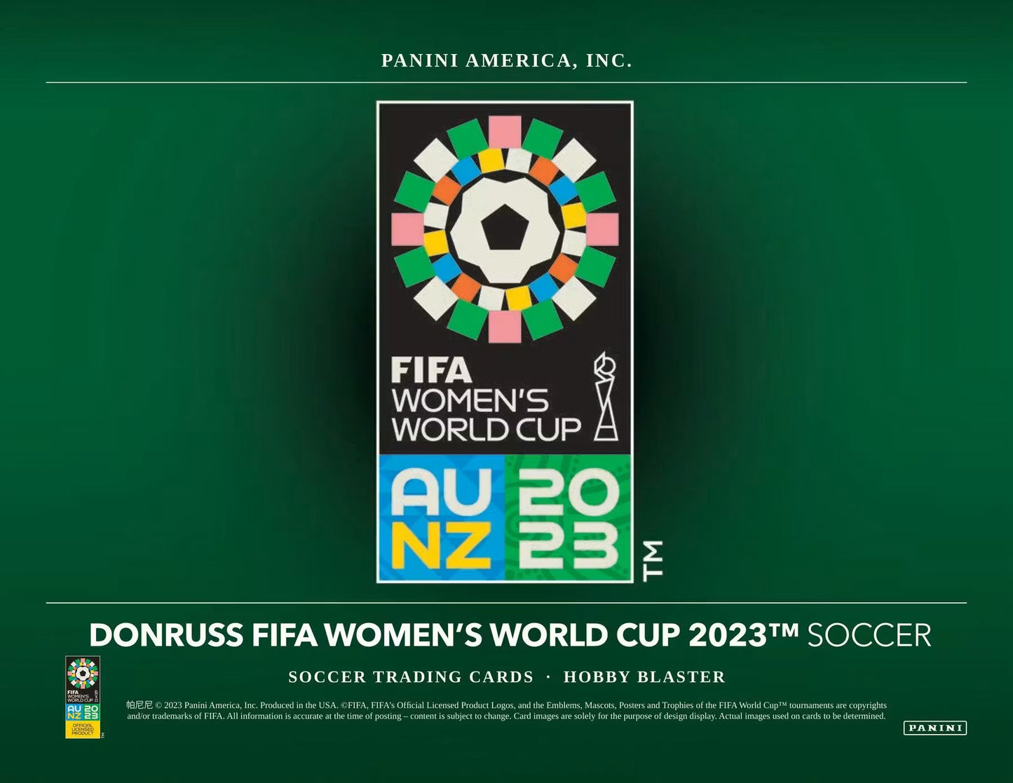 Panini 2023 Donruss Soccer FIFA Women's World Cup Blaster Hobby Box