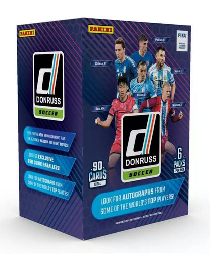Panini Donruss 2024/25 Soccer 6-Pack Blaster Box (Red Cubic Parallels!)