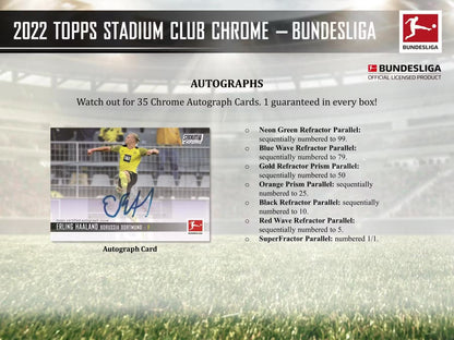 Topps 2021/22 Stadium Club Chrome Bundesliga Soccer Hobby Box