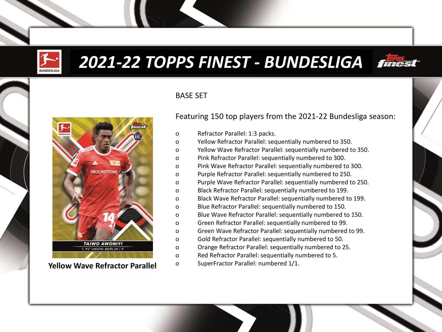 Topps Finest 2021/22 Bundesliga Soccer Hobby Box