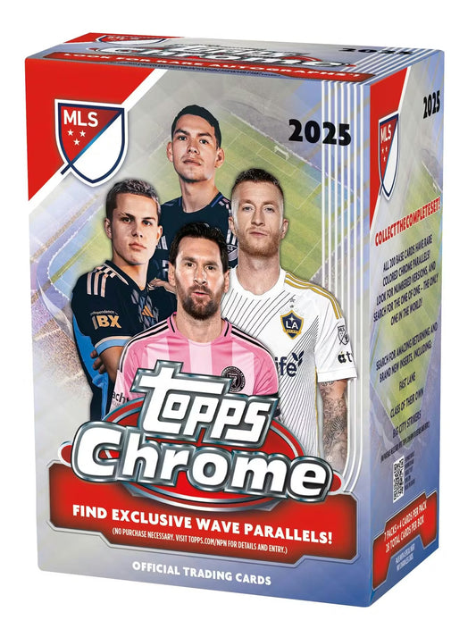 Topps Chrome 2025 MLS Major League Soccer Blaster Box