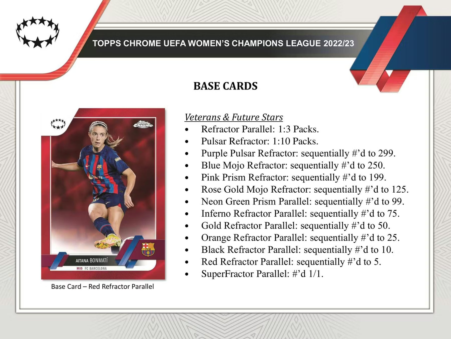 2022/23 Topps Chrome UEFA Women's Champions League Soccer Hobby Box