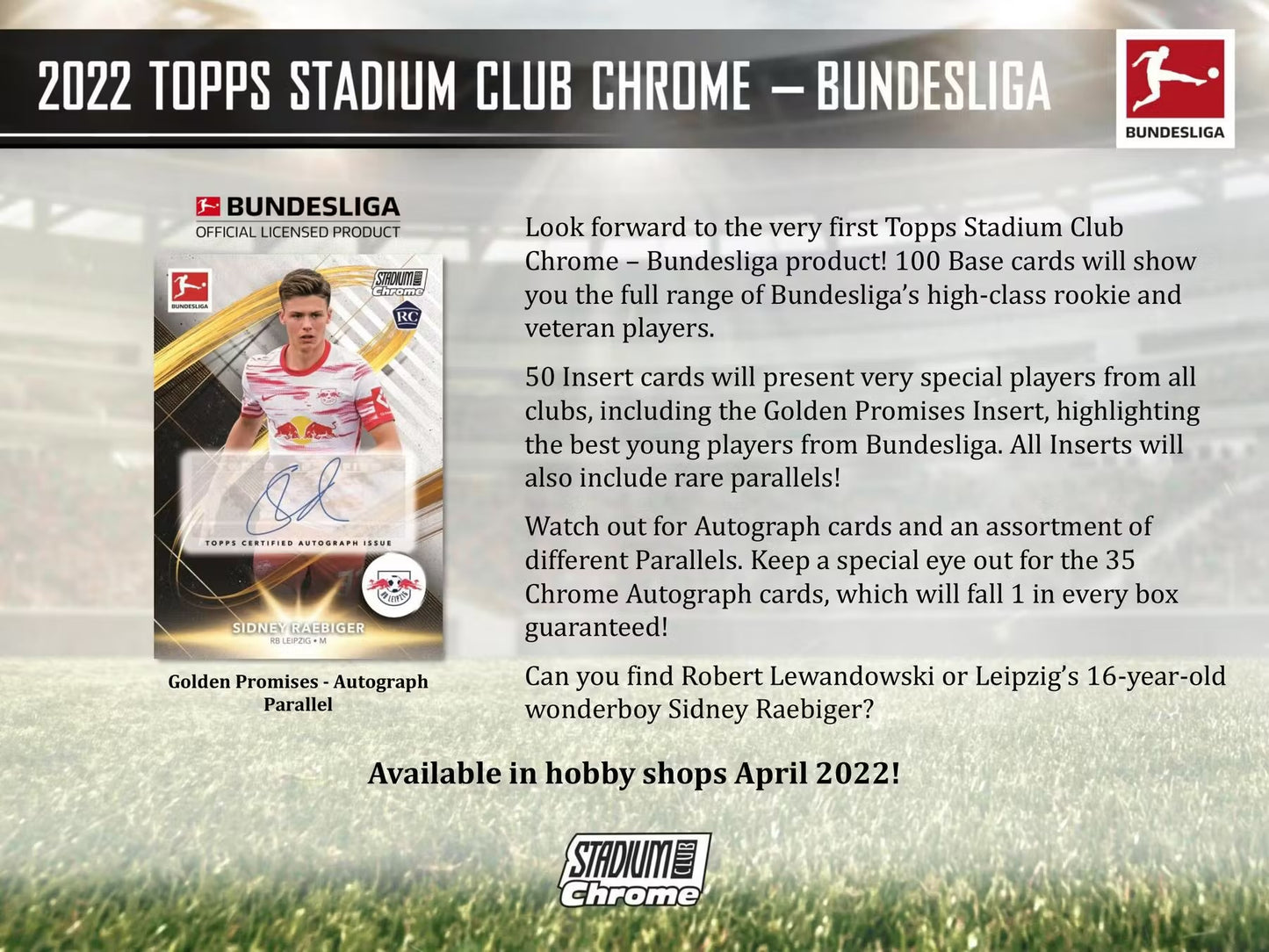 Topps 2021/22 Stadium Club Chrome Bundesliga Soccer Hobby Box