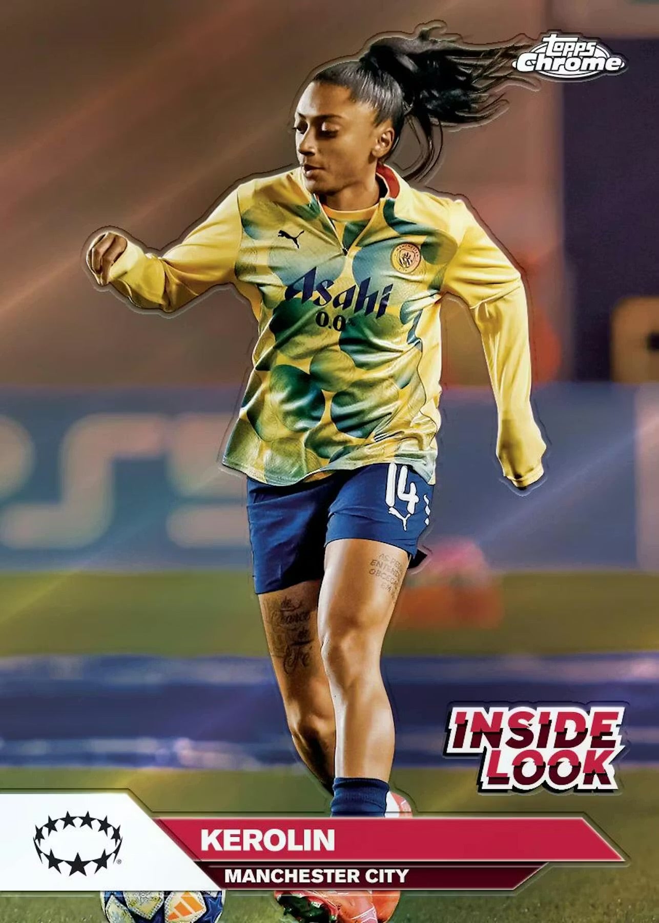 2024/25 Topps Chrome UEFA Women's Champions League Soccer 7-Pack Blaster Box