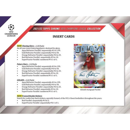 2021-22 Topps Chrome UEFA Champions League Soccer Hobby Box
