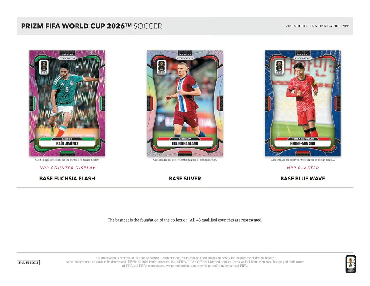 Panini Prizm 2026 FIFA World Cup Soccer Mega Box (Red Disco Parallels!)