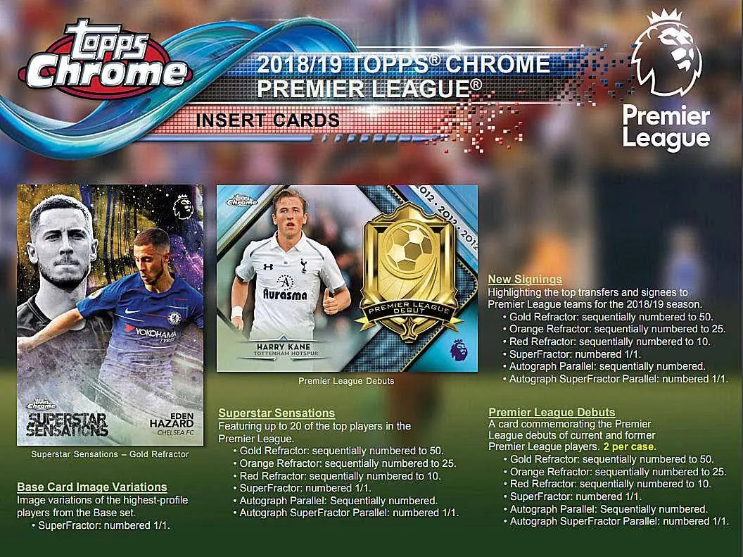 2018/19 Topps Chrome Premier League EPL Soccer Hobby Box