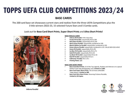 Topps UEFA Club Competitions 2023/24 Soccer Blaster Box