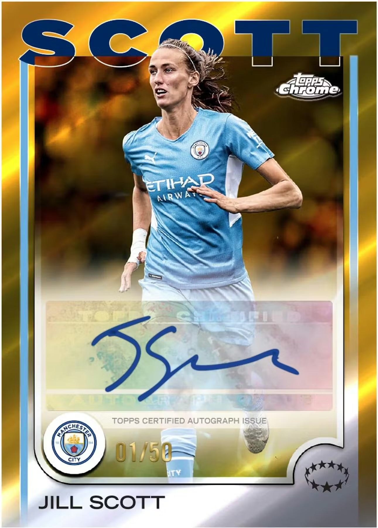 2024/25 Topps Chrome UEFA Women's Champions League Soccer 7-Pack Blaster Box