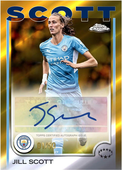 2024/25 Topps Chrome UEFA Women's Champions League Soccer 7-Pack Blaster Box