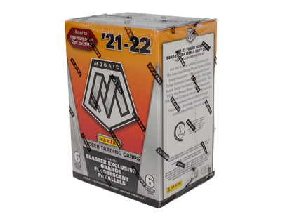 Panini Mosaic 2021/22  Road to FIFA World Cup Soccer 6-Pack Blaster Box (Orange Fluorescent Parallels!)