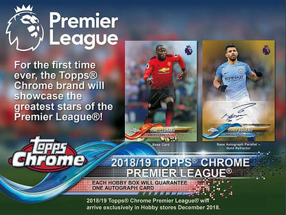 2018/19 Topps Chrome Premier League EPL Soccer Hobby Box