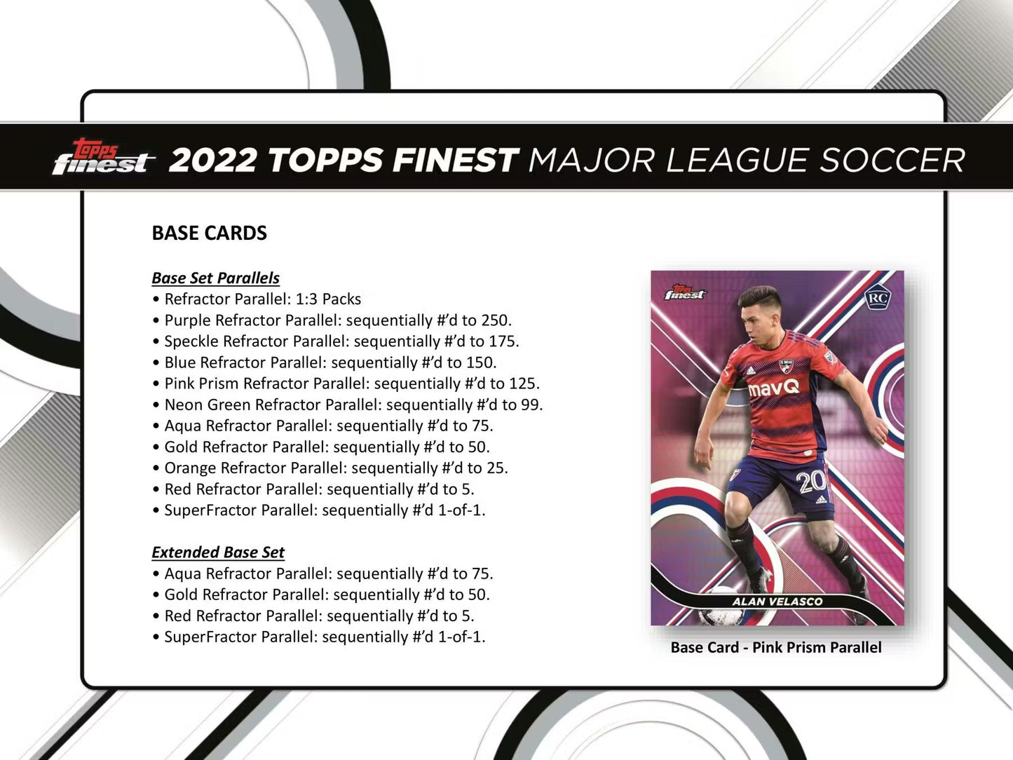 Topps Finest MLS Major League Soccer 2022 Soccer Hobby Box