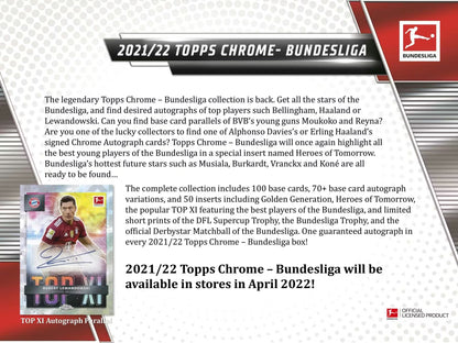 Topps Chrome Bundesliga 2021/22 Soccer Hobby Box