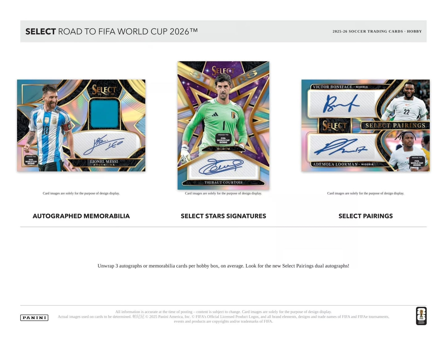 Panini 2026 FIFA Road to the World Cup Select Hobby Box