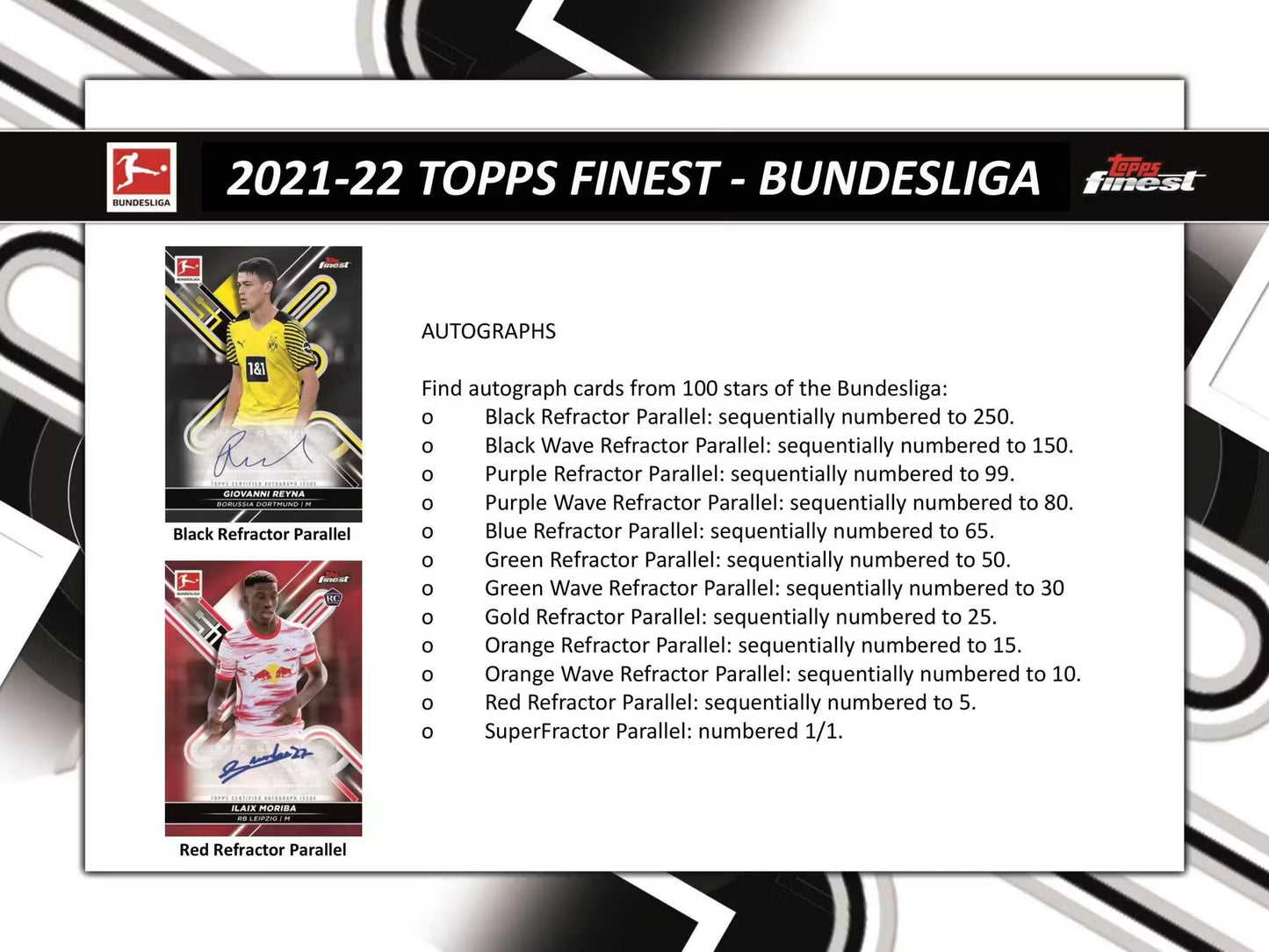 Topps Finest 2021/22 Bundesliga Soccer Hobby Box