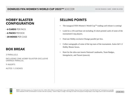 Panini 2023 Donruss Soccer FIFA Women's World Cup Blaster Hobby Box
