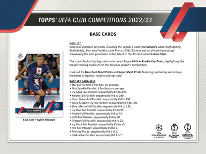 Topps UEFA Club Competitions 2022/23 Soccer Blaster Box