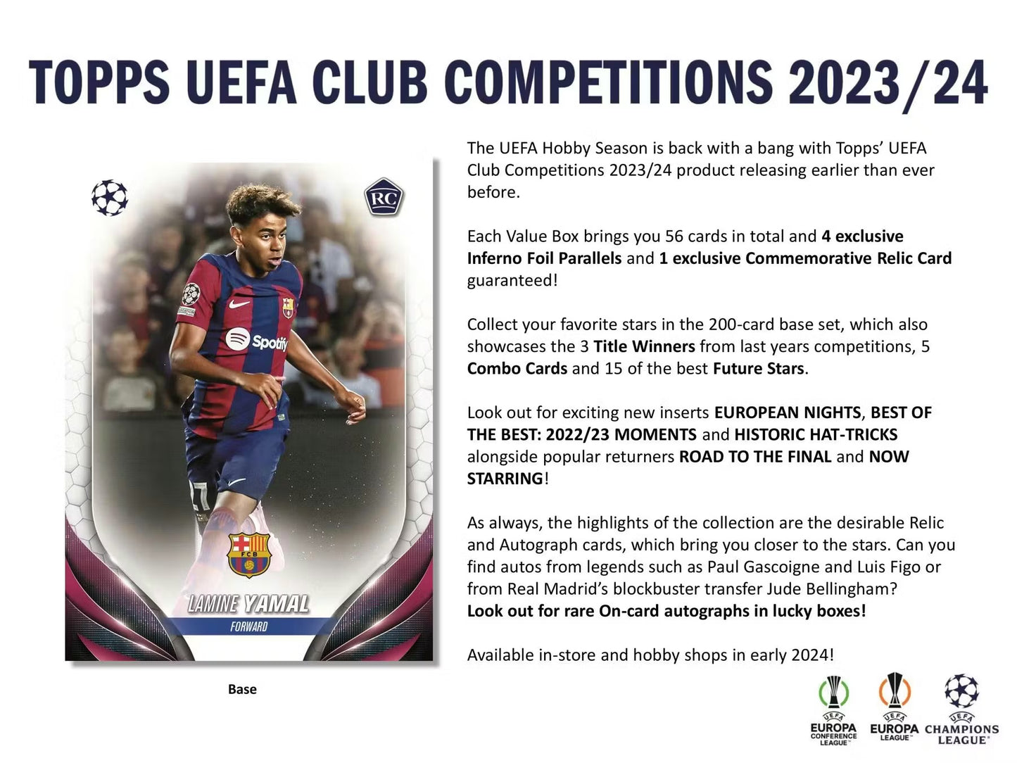 Topps UEFA Club Competitions 2023/24 Soccer Blaster Box
