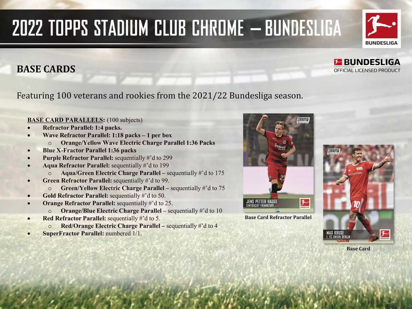 Topps 2021/22 Stadium Club Chrome Bundesliga Soccer Hobby Box