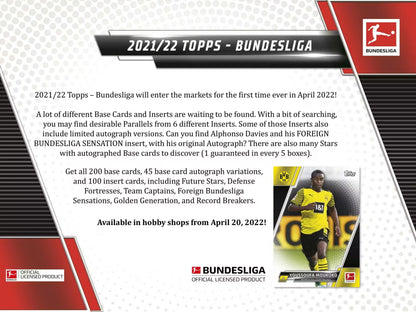 Topps Bundesliga 2021/22 Soccer Hobby Box