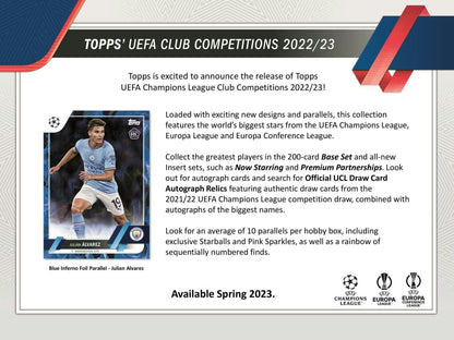 Topps UEFA Club Competitions 2022/23 Soccer Blaster Box