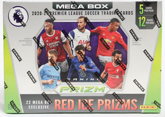 Panini Prizm 2020/21 Premier League EPL Soccer Mega Box (Red Ice Prizms)