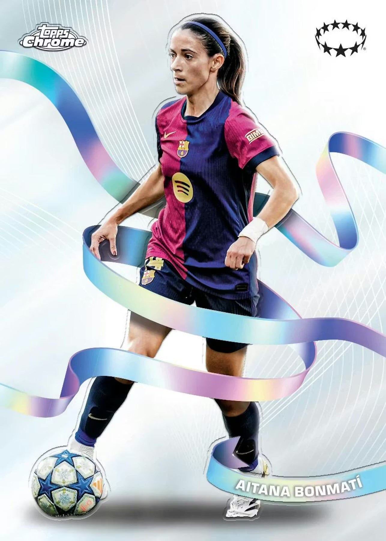 2024/25 Topps Chrome UEFA Women's Champions League Soccer 7-Pack Blaster Box