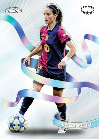 2024/25 Topps Chrome UEFA Women's Champions League Soccer 7-Pack Blaster Box
