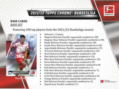 Topps Chrome Bundesliga 2021/22 Soccer Hobby Box