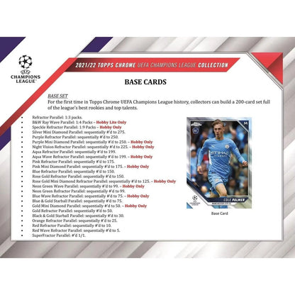 2021-22 Topps Chrome UEFA Champions League Soccer Hobby Box