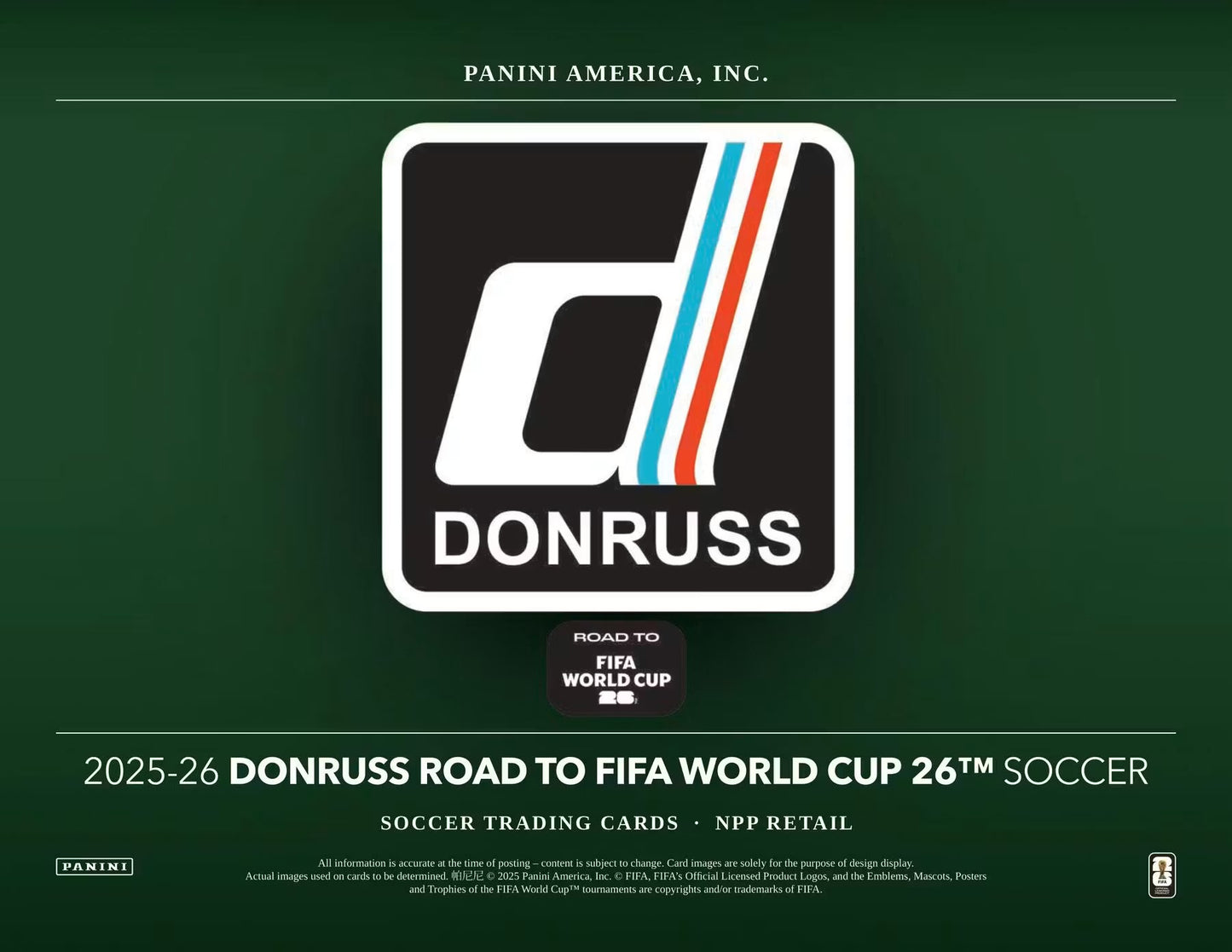 Panini Donruss 2025/26 Road to FIFA World Cup Soccer Blaster Hobby Box