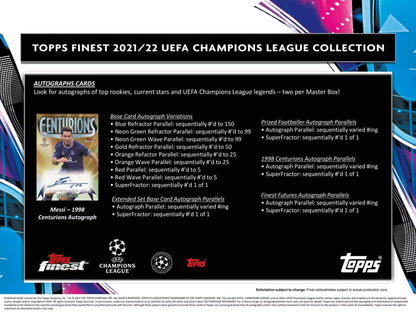 Topps Finest 2021/22 UEFA Champions League Soccer Hobby Box