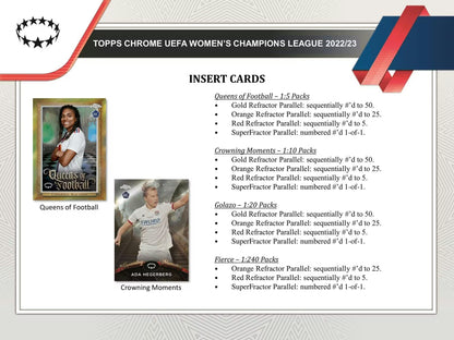 2022/23 Topps Chrome UEFA Women's Champions League Soccer Hobby Box
