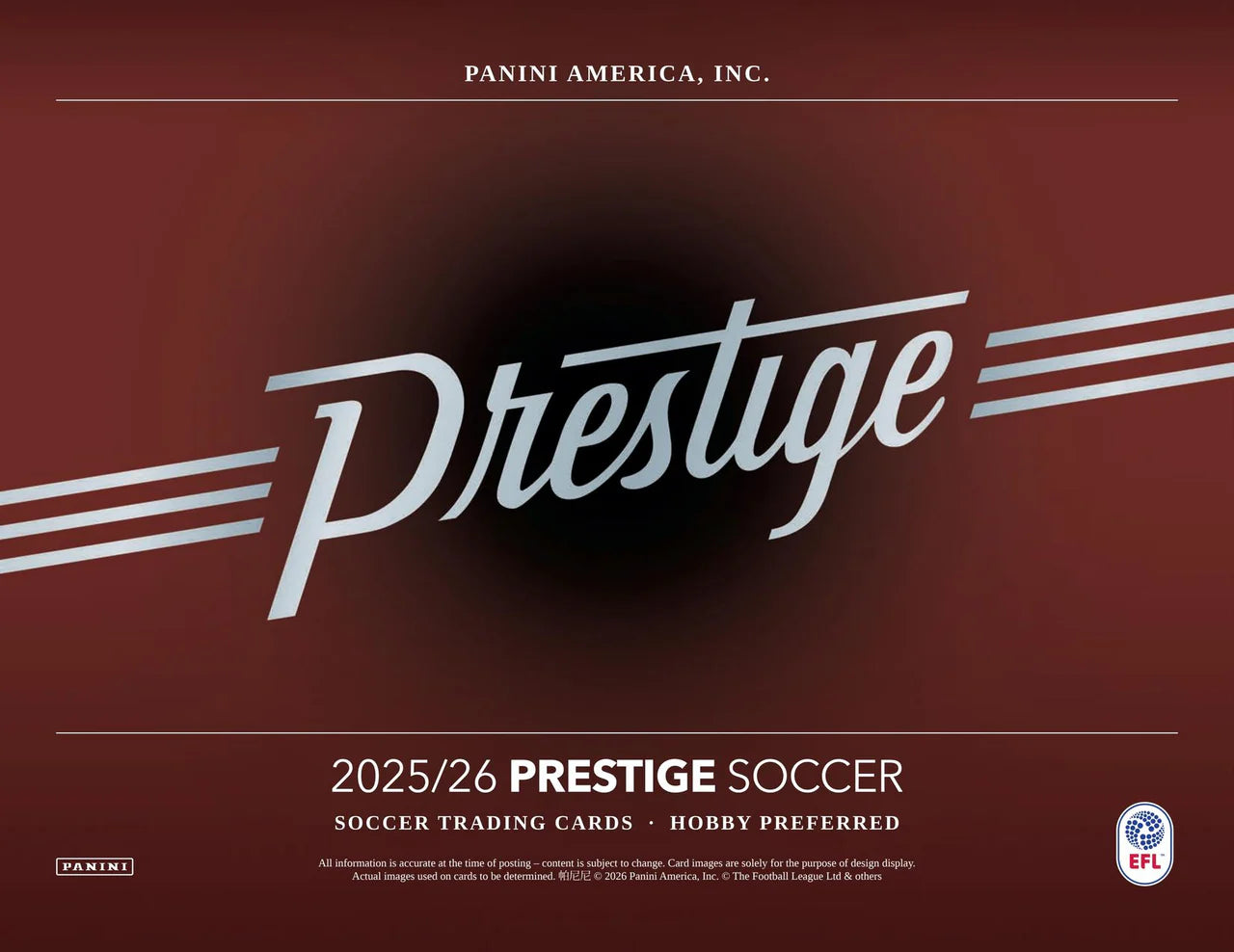 2025/26 Panini Prestige EFL Soccer Hobby Preferred