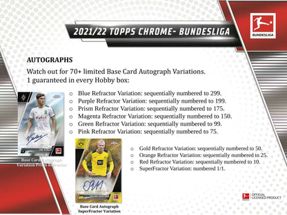 Topps Chrome Bundesliga 2021/22 Soccer Hobby Box