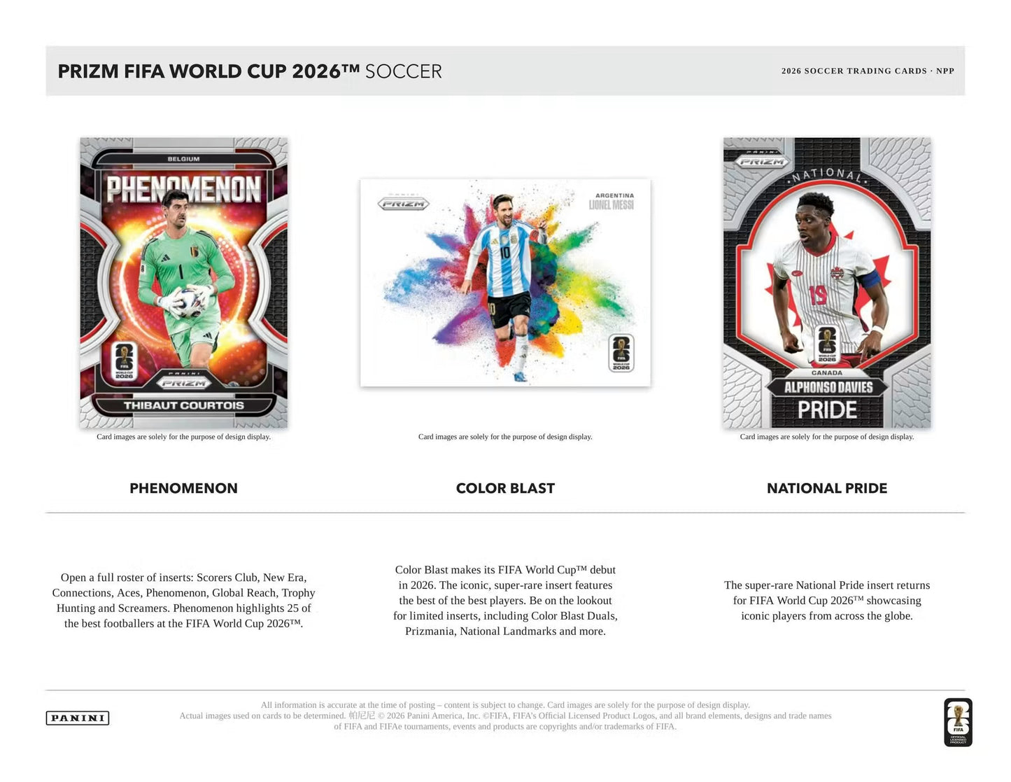 Panini Prizm 2026 FIFA World Cup Soccer Blaster Box (Yellow, Purple, Blue & White Prizms!