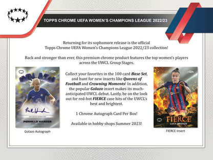 2022/23 Topps Chrome UEFA Women's Champions League Soccer Hobby Box