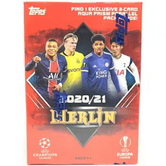 Topps 2021-22 Merlin Chrome Soccer 8-Pack Blaster Box